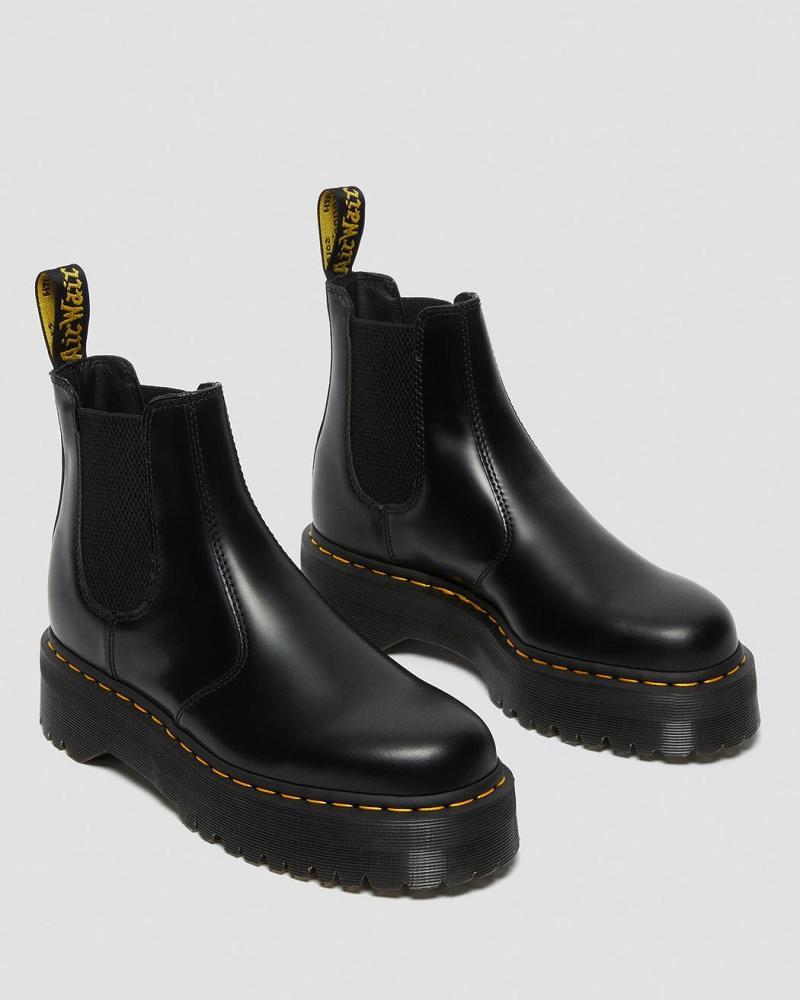 Botines Chelsea Dr Martens 2976 Polished Smooth Plataforma Hombre Negros | MX 320TCE